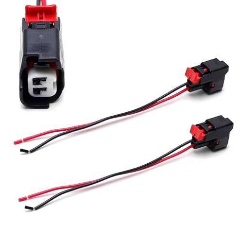 iJDMTOY Pair OEM-Spec Side Marker Light Assembly Power Cord Pigtail Connector Harness w/ 5-Inch Wiring Compatible with Dodge RAM License Plate Lamps