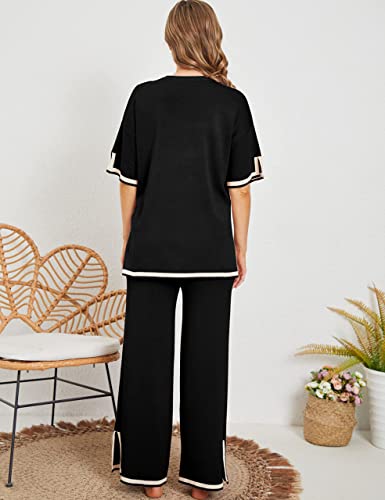 Image of TIGMA Women Casual Summer co ords Set Track Suit Oversized Top Baggy Pant,Top and Pajama Set