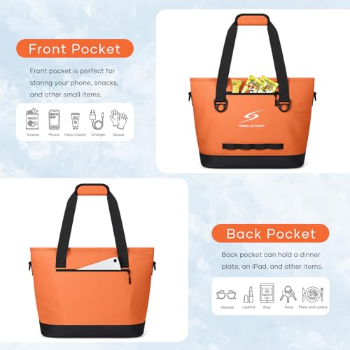 Image of Maelstrom 30 Can Insulated Cooler Bag, Leakproof Soft Ice Chest | Tote Style,16h Cold, Lightweight,Collapsible,Peva Liner,Waterproof,Gear Loop,Multi-Pockets,For Shopping,Beach,Picnic