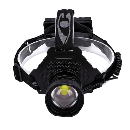 Linterna frontal recargable de largo alcance para pescar sin cortes por lluvia o descarga