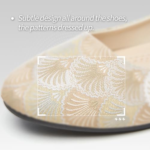 Image of Women's Ballet Flats Shoes Dress Slip on Shoes | PU Leather Teacher Business Casual Loafers Non Slip Low Heel Dressy