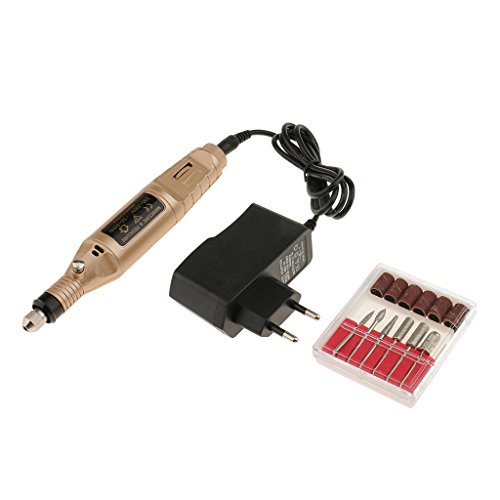 Segolike Protable Mini Electric File Nail Drill Manicure Machine Kit Set EU Plug Golden - Image 7