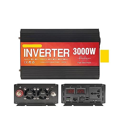 Onduleur solaire 24V 220V pur sinus 3000W convertisseur DC AC 50Hz 60Hz