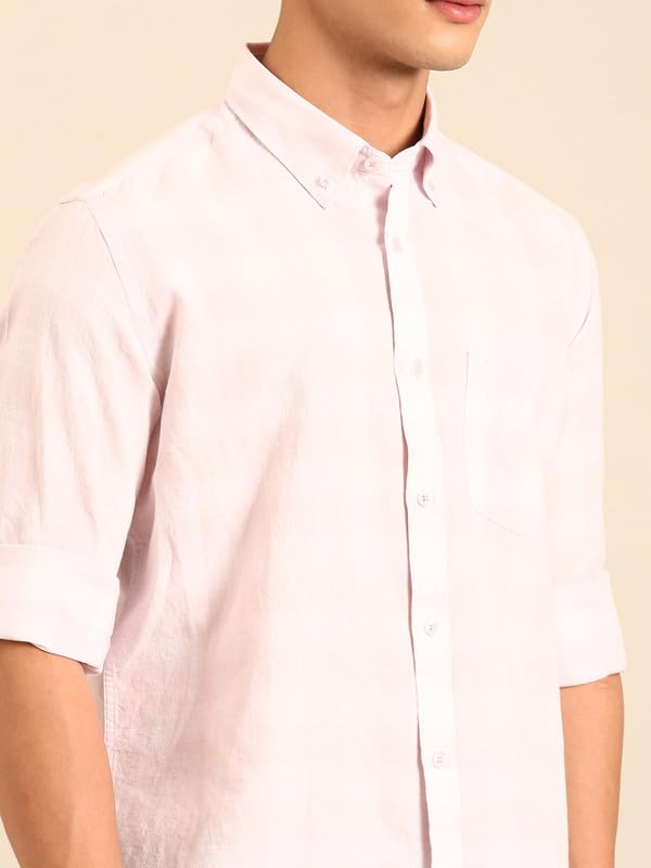 Image of Cavallo by Linen Club Men's Checked Slim Fit Shirt