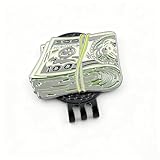 FHYPTDI Golf Ball Marker, Fun Novelty Golf Accessory, Features Dollar Cash Stack Design - Magnetic Hat Clip Included