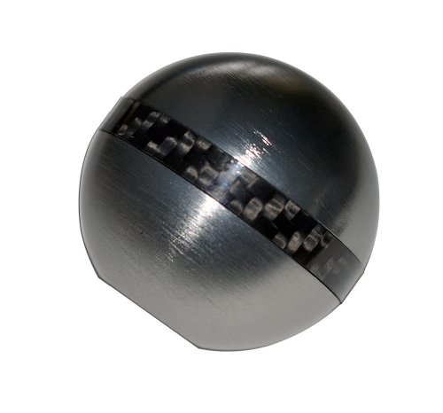 8X1.25Mm Gunmetal Grey Gray Silver Round Ball Shift Knob With Carbon Fiber Ring Billet Aluminum Manual Automatic Transmission Shift Stick Selector (Threaded – No Adapters) For Toyota Landcruiser 4Runner Avalon Camry Hybrid Hybrid Xle Le Se Fj Cruiser Corolla S Highlander Matrix Wagon Rav4 Sport Limited Sequoia Platinum Sr5 Sienna Mini Passenger Van Tacoma X-Runner Pre Runner Extended Cab Pickup Extended Cab Pickup Tundra (Other Cars With 8X1.25Mm Thread) #TOP24