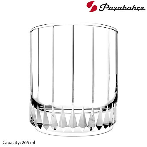 Pasabahce Leia Glass Tumbler from The Original Pasabahce from Turkey | Durable & Stylish Glassware for Water, Juice, Cold Drink Tumbler Set of 6 Pcs, 265 ml, Clear | Easy To Clean & Dishwasher Safe. 1