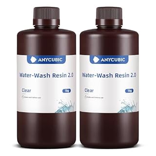 ANYCUBIC 光造形 3Dプリンター用 水洗いレジン 2.0 405nm LCD/DLP 3Dプリンター向け 水洗い可能 2kg (透明)