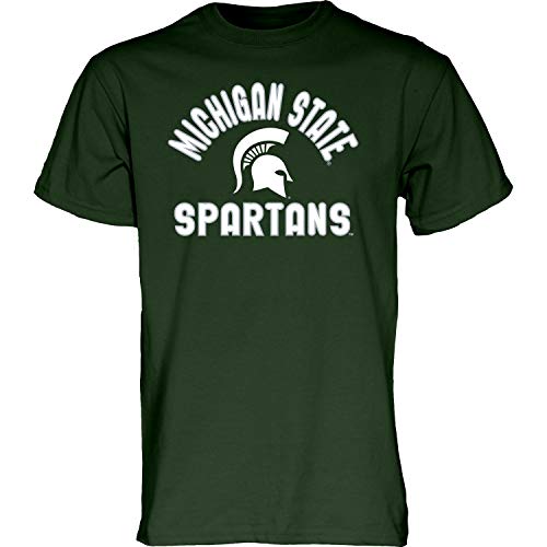 Blue 84 Men's Michigan State Spartans T Shirt Line Up Team Color, Michigan State Spartans Forest, Small