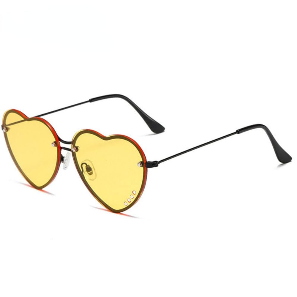 Gafas de sol sin montura en forma de corazón de amor para regalar 7