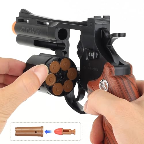 Revolver Toy Gun, Manual-fire Soft Bullets, 12 inches Long, Educational Model Toy Gun, Suitable for Boys\' and Teenagers\' Birthday Gifts, Shooting Games. - Thumbnail 5