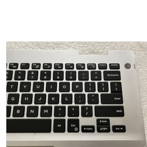 wzqrps Replacement Laptop Upper Case Palmrest Backlit Keyboard Assembly Part for Dell Inspiron 14 5482 5491 41KVJ 041KVJ Silver - Thumbnail 7