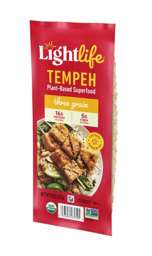 Lightlife, Tempeh, Three Grain, Usda Organic, 8 Oz