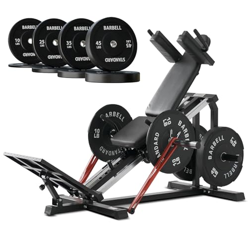 Mikolo Leg Press Hack Squat Machine, 30-Degree Compact Leg Press Machine for Home Gym, Hack Squat Machine with Removable Shoulder Pad, Lower Body Workout Equipment (Combo Machine)