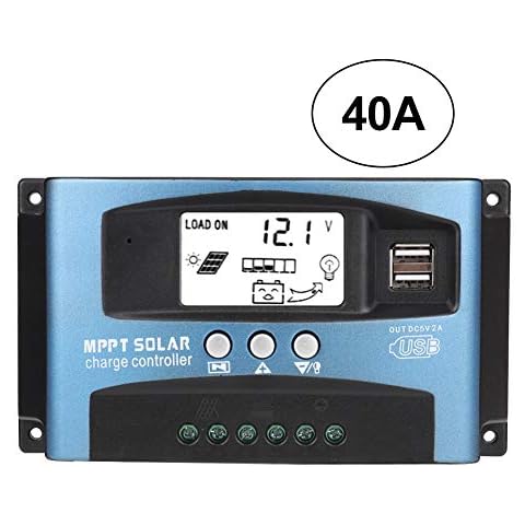 Solarladeregler Intelligenter Solarpanel-Regler mit zwei USB-Anschlüssen Dreistufiges Ladungsmanagement 12V 24V Cover