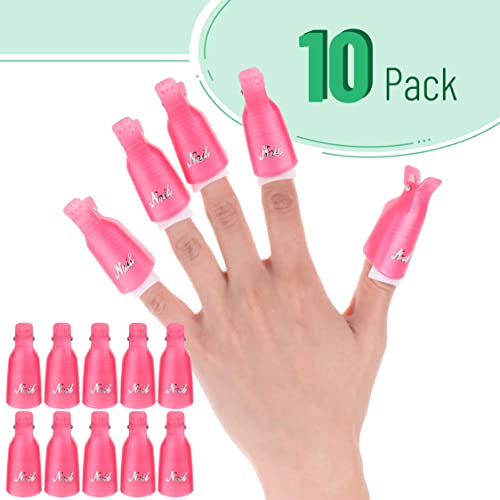 Slick- Nail Polish Remover Clips, 10 Pcs, Soak Off Gel Polish Remover Clips, Nail Clips, Nail Remover Clips, Nail Clips For Polish Removal, Nail Gel Remover Clips, Soak Off Nail Clips #TOP1