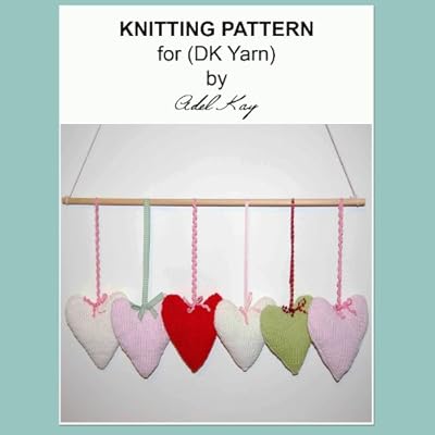 Kristie Country Cottage Shabby Chic Style 6 Heart Hanger Mobile or Pram Toy DK Yarn Knitting Pattern