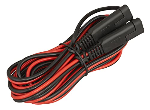 Image of Sealey 12V Battery Charger Extension Cable 3m SAE Connector Plugs - BCC1, Black