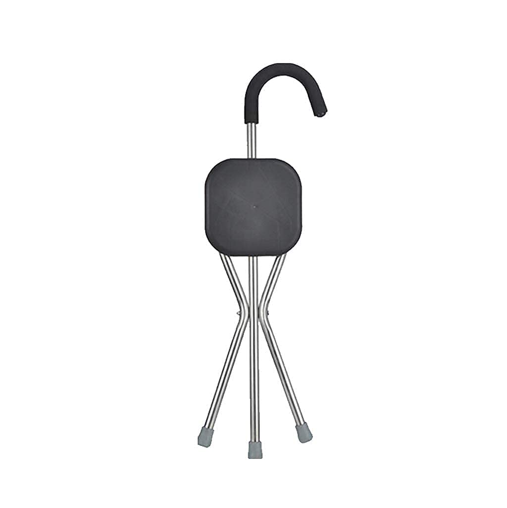 Sedia in canna, sgabello con stampelle in alluminio leggero antiscivolo, bastone da passeggio con sedile pieghevole, impugnatura ergonomica in pp, canna da viaggio per pesca per genitori regalo