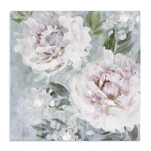 Delicate Pink Floral Close Up, 24 x 24 Inch Canvas Wall Art