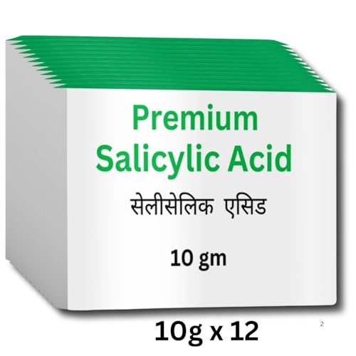 Image of Salicylic acid powder 10gm pack of 12 (12x10g) for making DIY Skin Care