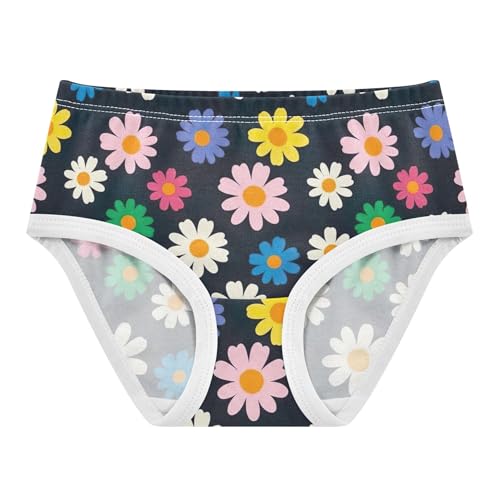Cotton Girls Underwear Toddler Colorful Daisy Floral White Black Girl Panties Cute Animals Underpants Briefs 2t