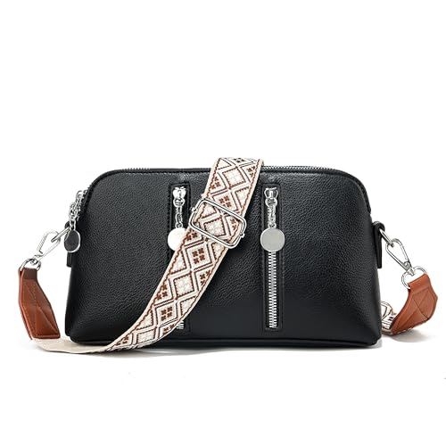 Image of Purse Strap,1.5 inch Leather End Shoulder Strap Adjustable Replacement,Retro Multi-Pattern Crossbody Bag Straps