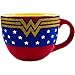 Silver Buffalo WW9024G DC Comics Wonder Woman Glitter Wrap Logo Ceramic Soup Mug, 24 oz, Multicolor