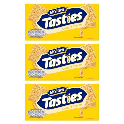 Biscuit Bundle Containing Mcvities Tasties Custard Creams 300g (3 Pack)