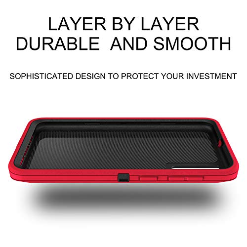 Mxx Heavy Duty Case For Samsung Galaxy A50 - (No Screen Protector) Drop Protection Tough Case For Galaxy A50 (Red) #TOP7