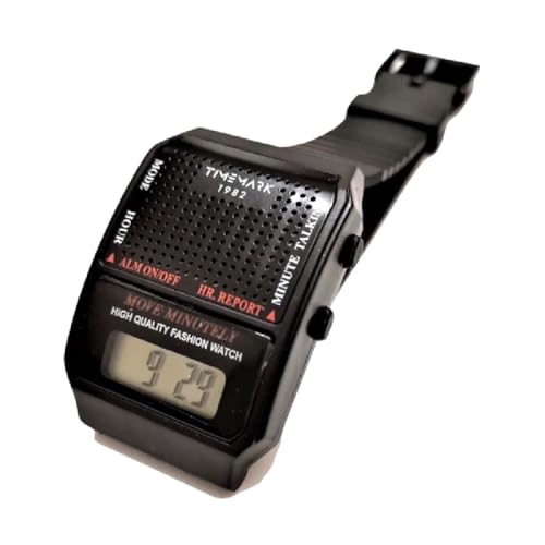 Genérico Reloj De Pulsera Parlante - Voz En Español - Discapacidad Visual - Invidentes - Personas Mayores - Color Negr