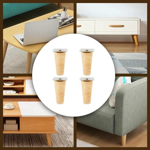 Solución a muebles bajos: patas de madera maciza de 20cm con tornillos y placas 6