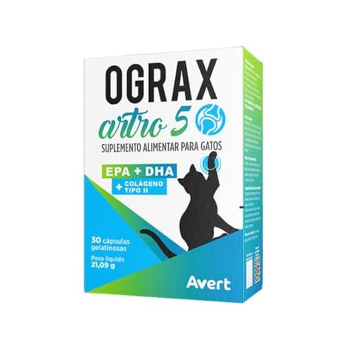 Suplemento Alimentar para Gatos Ograx Artro 5 (30 cápsulas) - Avert