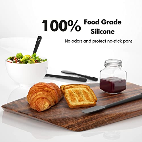 image for ChefAide 4 Pieces Silicone Spatula Set, Food Grade Rubber Spatula, Upg