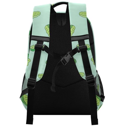 Pickle Green Large School Backpacks with Chest Strap for Boys Girls Students,Lightweight Bookbags 17 Inch, Portable Casual Daypack Bags2