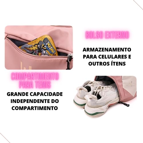Bolsa Academia Mala Viagem Esportiva Treino Fitness Premium (PRETA)