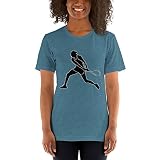 Aryna Sabalenka Tennis Black Silhouette Ring-Spun Cotton Short Sleeve Shirt