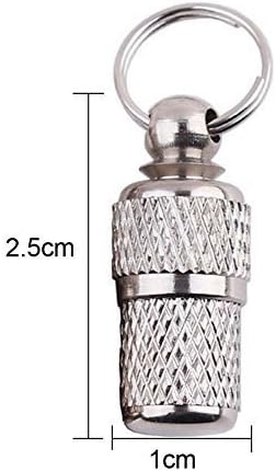Pizies Mini Anti Lost Dog Cat ID Tag Stainless Steel Pets Address Name Label Barrel Tube Collar Pets Puppy ID Tube (10 Pack)