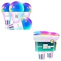 Linkind Matter BR30 Smart Flood Light Bulbs 1200LM 2Pack & Matter Smart Light Bulbs A19 4 Pack Compatible with Apple Home/Siri/Alexa/Google Home/SmartThings