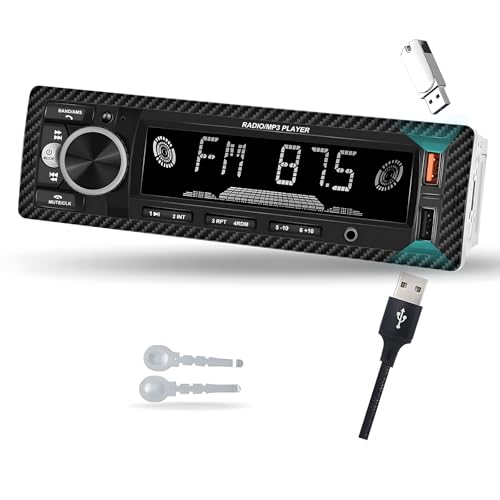 Hikity Radio Coche 1 DIN Bluetooth 5.1 Manos Libres Autoradio con...