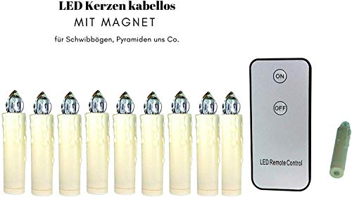 Preisvergleich Produktbild 12 Stück LED Kerzen kabellos mit Fernbedienung