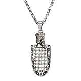  Mele & Co Gold Pt Cyrus das große Farvahar Halskette mit 22-Zoll-Kette Perser Faravahar Geschenk Persien Farsi Parsi Kunst,Silber