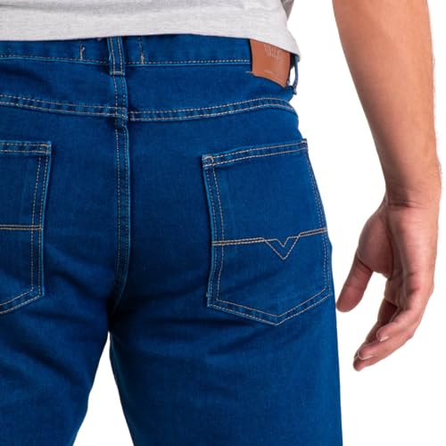 Calça Jeans Masculina Vilejack Tradicional Corte Reto (50, Stone)