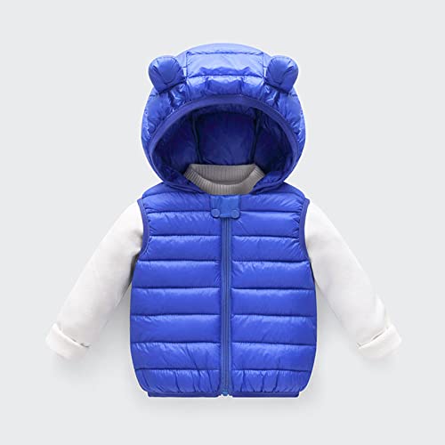Baby Boys Girls Hooded Puffer Vest Winter Lightweight Sleeveless Bear Ears Zipper Up Jacket Padded Waistcoat Outerwear Coat2