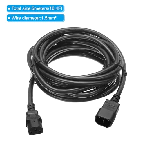Cable de extensión C14 a C13 PATIKIL para solucionar enchufes lejanos 2