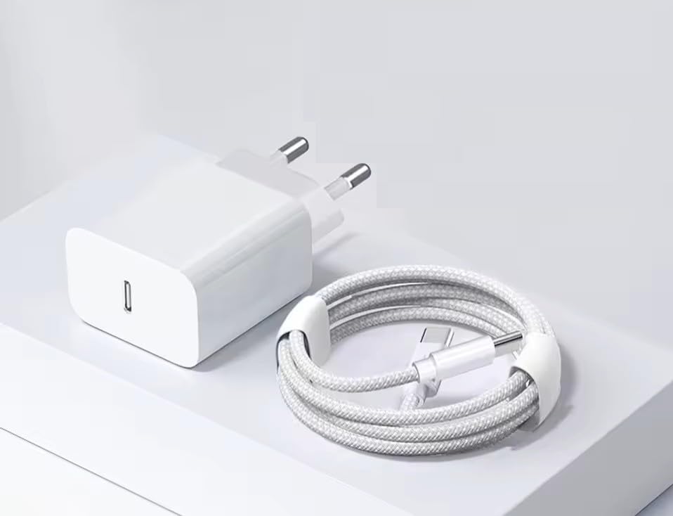 BPROD   Cargador rápido PD de 20 W de nueva generación + cable USB C a nailon trenzado ultrarresistente compatible con Motorola Moto G 5G 2025 1M