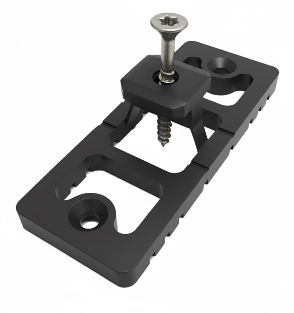 300 Stk. Kombi Abstandhalter Terrassendielen Inkl. Schrauben, verdeckte Befestigung/WPC Clips 5 mm/Terrassenklammer mit Fugenbreite 5 mm und abstand zu UK