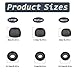 6 Pairs Replacement Eartips for Samsung Galaxy Buds Pro Headphones, Silicone Tips Earbuds Eartips Set, L/M/S Earplug Replacement Accessories (Black, Without Pen)