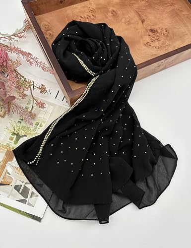 Hijab for Women Premium Chiffon Hijab Rhinestone Hijab Scraf for Women Muslim2
