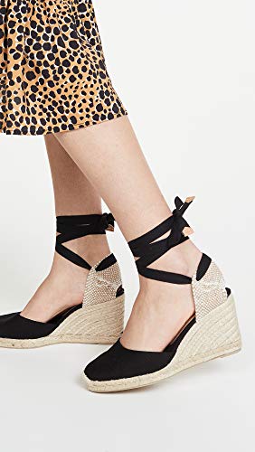 Image of Castaner Women's Carina Wedge Espadrilles, Black, 9 Medium US